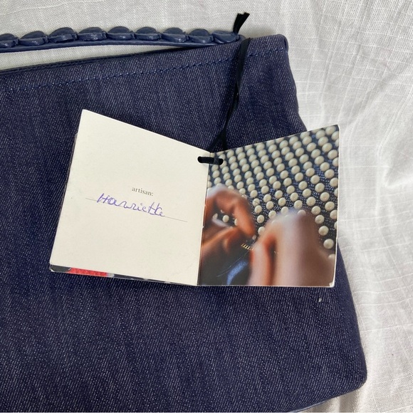 Kate Spade “On Purpose” Denim Wristlet – Floral Embroidered, NWT - Picture 6 of 11